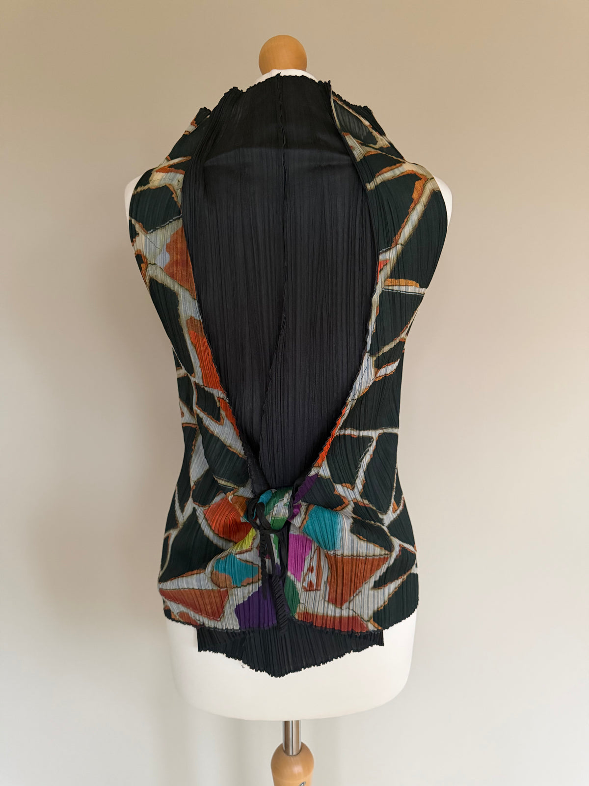 Issey Miyake Pleats Please AW03 Stained Glass Geometric Draped Top - M (3)