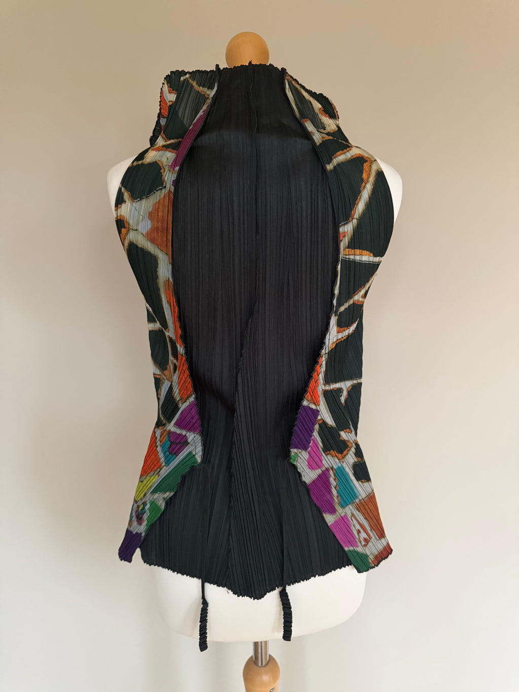Issey Miyake Pleats Please AW03 Stained Glass Geometric Draped Top - M (3)