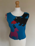 Issey Miyake Pleats Please AW99 Animal Folk Art Sleeveless Top - L (4)