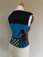 Issey Miyake Pleats Please AW99 Animal Folk Art Sleeveless Top - L (4)