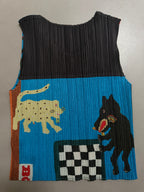 Issey Miyake Pleats Please AW99 Animal Folk Art Sleeveless Top - L (4)